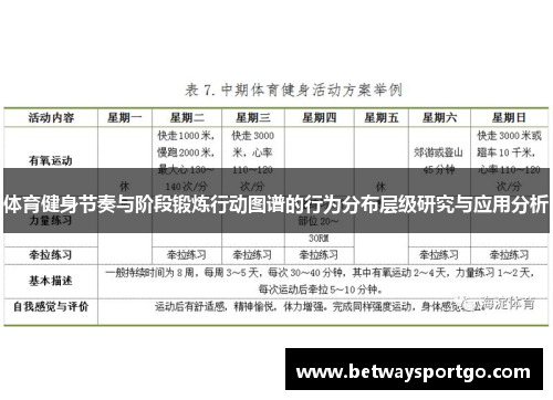 体育健身节奏与阶段锻炼行动图谱的行为分布层级研究与应用分析